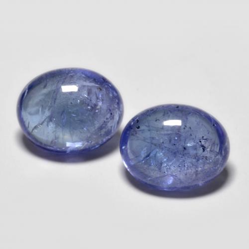 Intense Violet Blue Танзанит Камень - 3.3ct Овал Кабошон (ID: 575392)