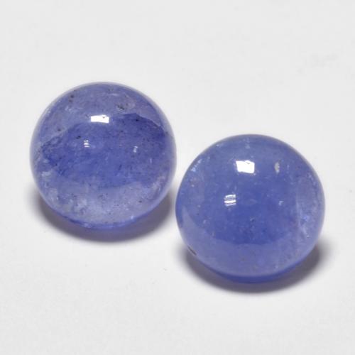 tiefblau Tansanit Edelstein - 1.6ct Rund Cabochon (ID: 575418)