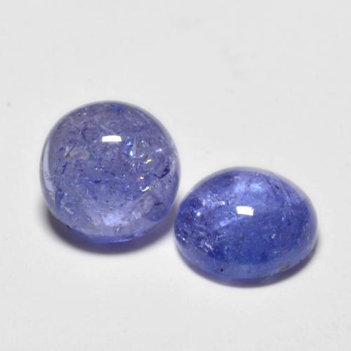 2.95 ctw Blue Tanzanite Stones, Natural Tanzanite in Round Cabochon Shape for Sale