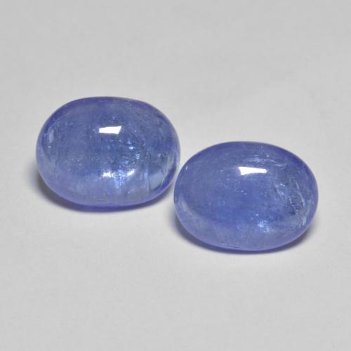 Electric Purple Blue Tanzanite Gem - 2ct Oval Cabochon (ID: 575839)