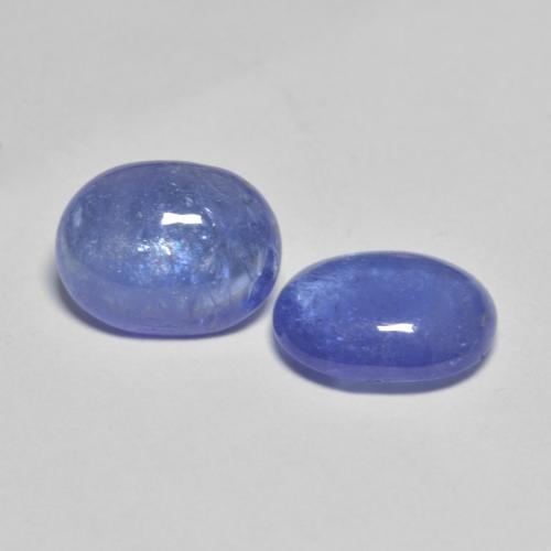 3.99 ctw Blue Tanzanite Stones, Natural Tanzanite in Oval Cabochon Shape for Sale