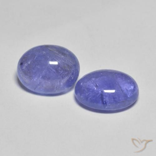 4.53 ctw Blue Tanzanite Stones, Natural Tanzanite in Oval Cabochon Shape for Sale