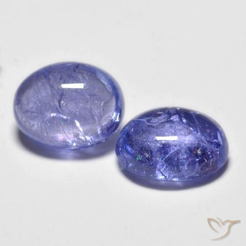 4.72 ctw Blue Tanzanite Stones, Natural Tanzanite in Oval Cabochon Shape for Sale