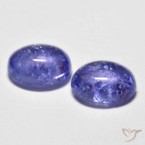 Tanzanite Gemstones in 9 x 7 mm (calibrated) Size for Sale, Tanzanite Stones in Intense Violet Blue Color