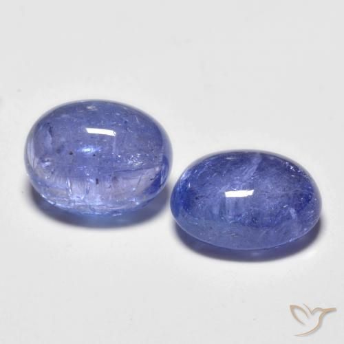 5.06 ctw Blue Tanzanite Stones, Natural Tanzanite in Oval Cabochon Shape for Sale