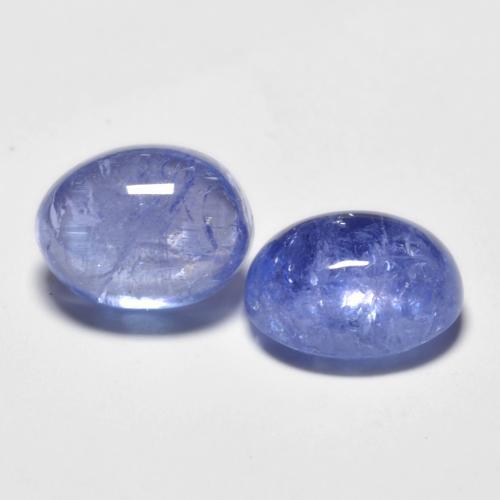 5.48 ctw Blue Tanzanite Stones, Natural Tanzanite in Oval Cabochon Shape for Sale