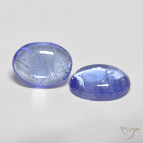 2.43 ctw Blue Tanzanite Stones, Natural Tanzanite in Oval Cabochon Shape for Sale