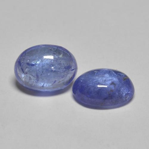3.03 ctw Blue Tanzanite Stones, Natural Tanzanite in Oval Cabochon Shape for Sale