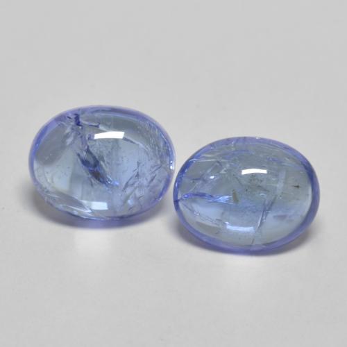 Azul claro Tanzanita Gema - 1.4ct Cabujón Óvalo (ID: 576201)