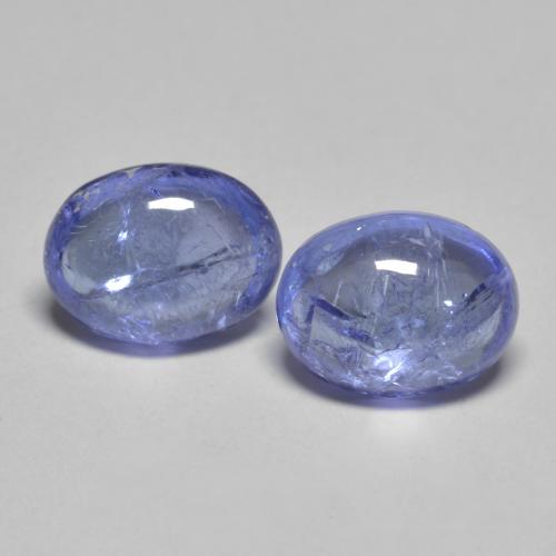 Azul violeta intenso Tanzanita Gema - 1.5ct Cabujón Óvalo (ID: 576204)