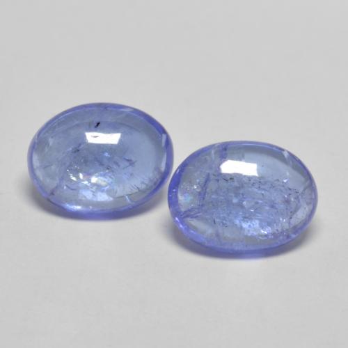 Azul púrpura eléctrico Tanzanita Gema - 1.5ct Cabujón Óvalo (ID: 576207)