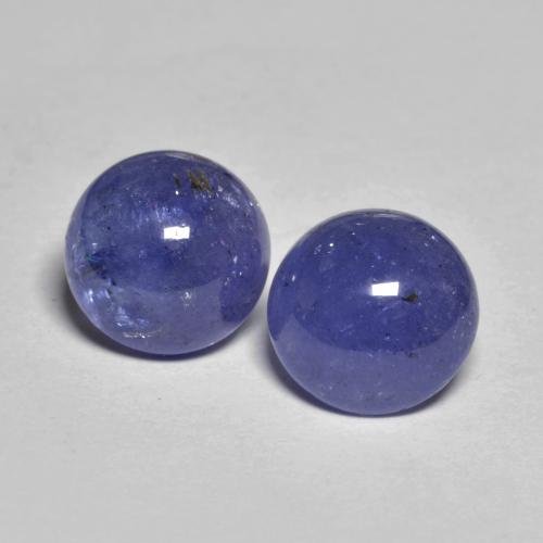 Intense Violet Blue Tanzanite Gem - 2.6ct Round Cabochon (ID: 576714)