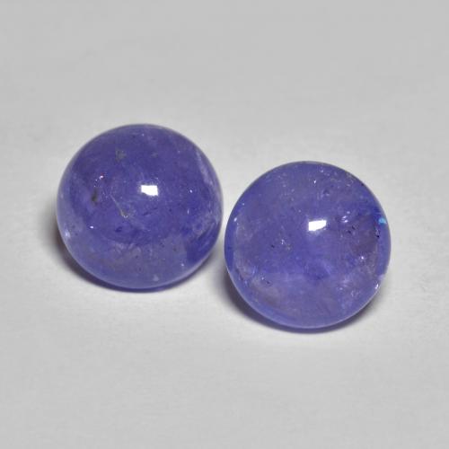 Intense Violet Blue Tanzanite Gem - 2.4ct Round Cabochon (ID: 576716)