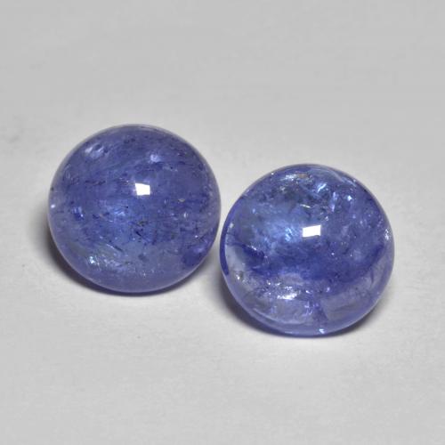 Bleu violet intense Tanzanite gemme - 2.3ct Cabochon rond (ID: 576721)