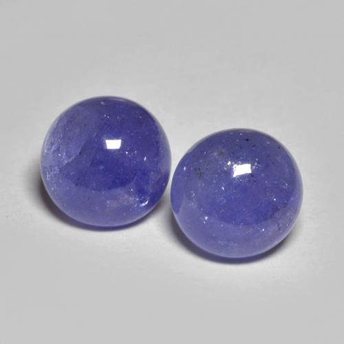 Intense Violet Blue Tanzanite Gem - 2.3ct Round Cabochon (ID: 576724)
