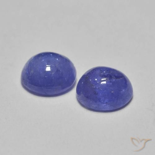 Tanzanite Gemstones in 5 mm (calibrated) Size for Sale, Tanzanite Stones in Intense Violet Blue Color
