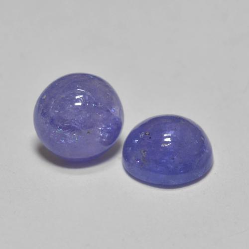 1.18 ctw Blue Tanzanite Stones, Natural Tanzanite in Round Cabochon Shape for Sale