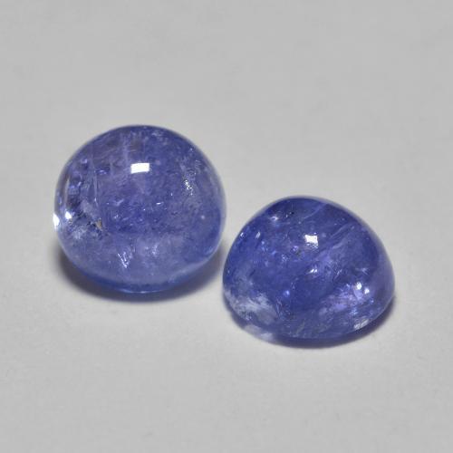 1.30 ctw Blue Tanzanite Stones, Natural Tanzanite in Round Cabochon Shape for Sale