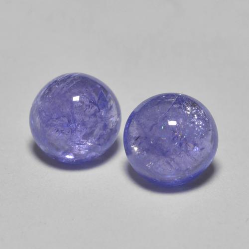 Violet Tanzanite Gem - 0.6ct Round Cabochon (ID: 584690)