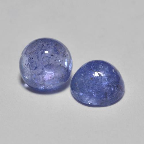 1.33 ctw Blue Tanzanite Stones, Natural Tanzanite in Round Cabochon Shape for Sale