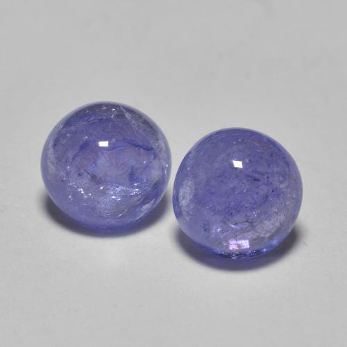 Violet Tanzanite Gem - 0.6ct Round Cabochon (ID: 584693)