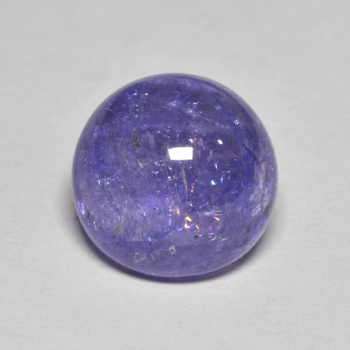 Silverish Blue Tanzanite Gem - 3.1ct Round Cabochon (ID: 584951)