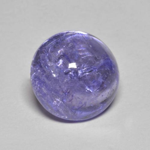 Silverish Blue Tanzanite Gem - 3.2ct Round Cabochon (ID: 584952)