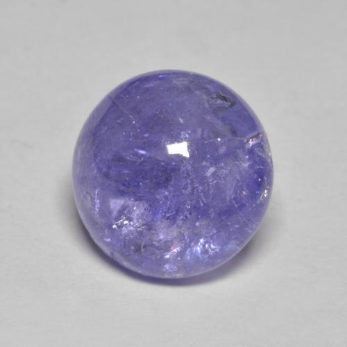 Silverish Blue Tanzanite Gem - 3.5ct Round Cabochon (ID: 584953)