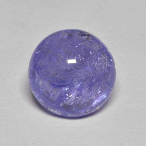 3.51 ct Blue Tanzanite Stone, Natural Tanzanite in Round Cabochon Shape for Sale