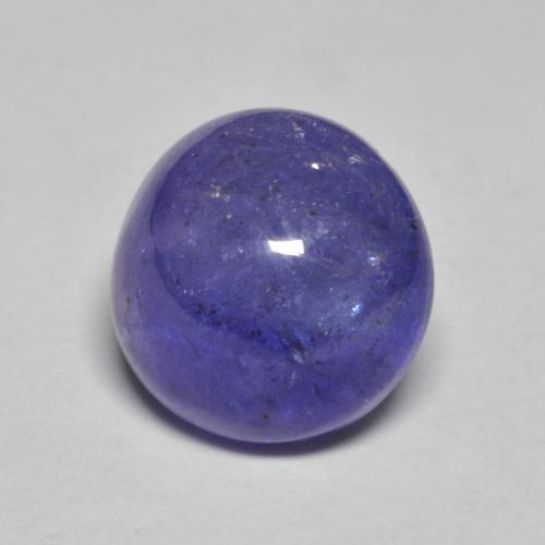3.92 ct Violet Tanzanite Stone, Natural Tanzanite in Round Cabochon Shape for Sale