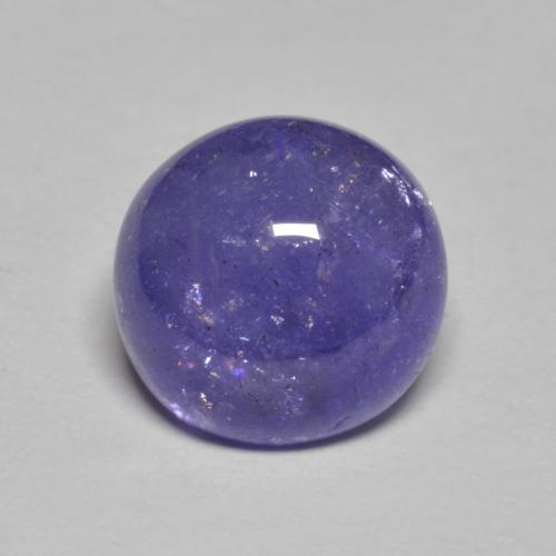 Silverish Blue Tanzanite Gem - 3.4ct Round Cabochon (ID: 584958)