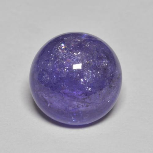 3.60 ct Violet Tanzanite Stone, Natural Tanzanite in Round Cabochon Shape for Sale