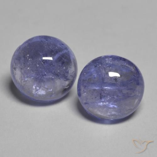 1.90ctw Natural Bluish Violet Tanzanite, Round, Transparent
