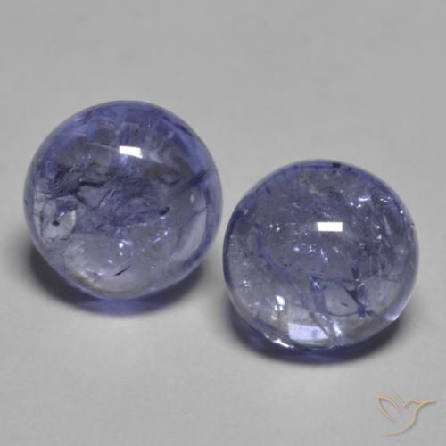 2.17ctw Natural Silverish Blue Tanzanite, Round, Transparent