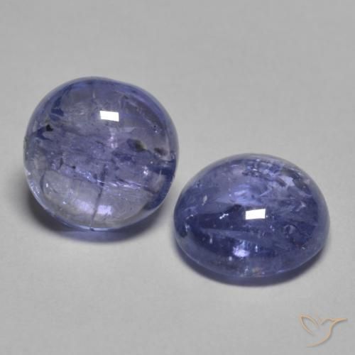2.01 ctw Blue Tanzanite Stones, Natural Tanzanite in Round Cabochon Shape for Sale