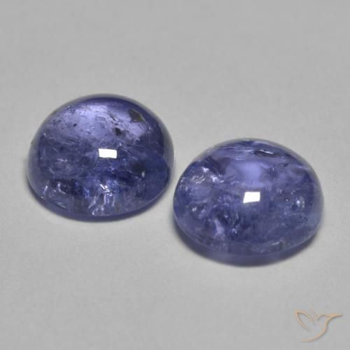 Tanzanite Gemstones in 6 mm (calibrated) Size for Sale, Tanzanite Stones in Silverish Blue Color