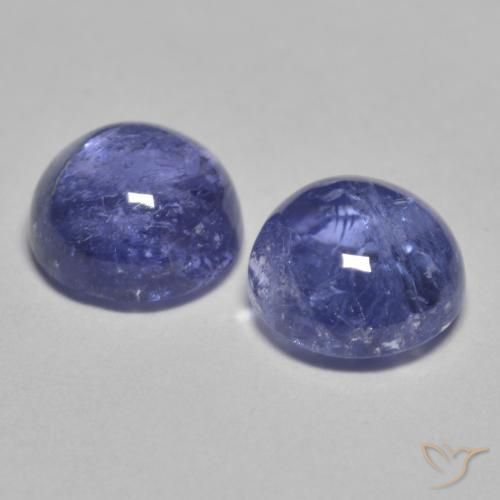 Tanzanite Gemstones in 6 mm (calibrated) Size for Sale, Tanzanite Stones in Silverish Blue Color