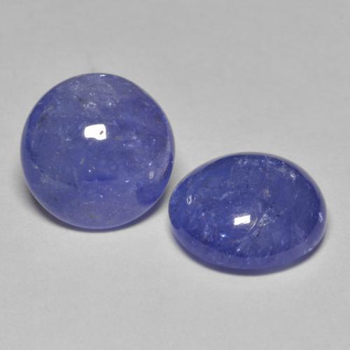 6.26 ctw Blue Tanzanite Stones, Natural Tanzanite in Round Cabochon Shape for Sale