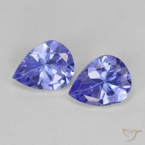 Deep Blue Tanzanite Gem - 0.3ct Pear Facet (ID: 585898)