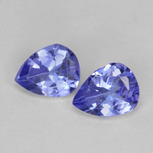 Intense Violet Blue Tanzanite Gem - 0.3ct Pear Facet (ID: 585899)