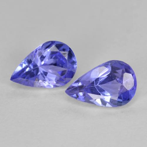 Intense Violet Blue Tanzanite Gem - 0.4ct Pear Facet (ID: 585905)