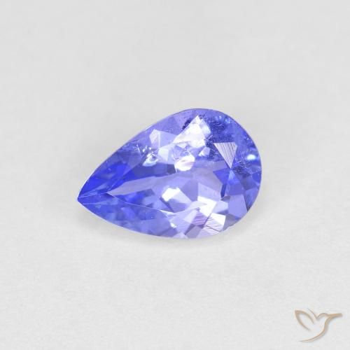 0.48ct Natural Medium Blue Tanzanite, Pear Shape, VS