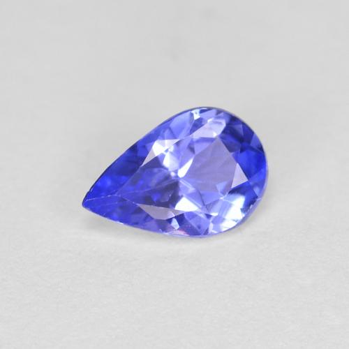 Intense Violet Blue Tanzanite Gem - 0.4ct Sfaccettatura a pera (ID: 612303)