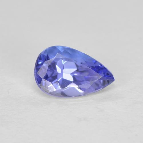Intense Violet Blue Tanzanite Gem - 0.5ct Pear Facet (ID: 612667)