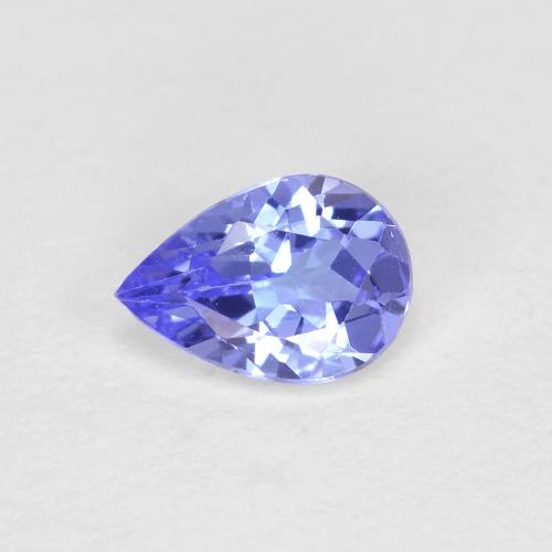 Violet Blue Tanzanite Gem - 0.4ct Pear Facet (ID: 612668)