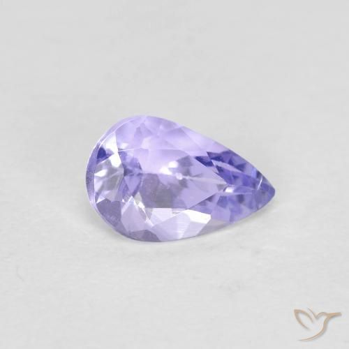 0.44 ct Blue Tanzanite Stone, Natural Tanzanite in Pear Facet Shape for Sale