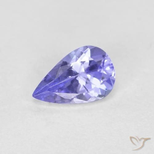 0.41ct Natural Light Blue Tanzanite, Pear Shape, VVS-VS