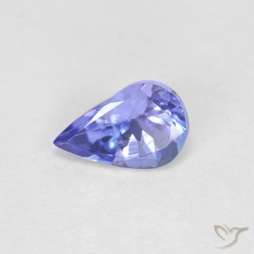 0.42ct Natural Intense Violet Blue Tanzanite, Pear Shape, VVS-VS