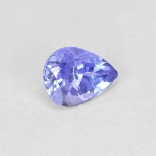 0.45 ct Blue Tanzanite Stone, Natural Tanzanite in Pear Facet Shape for Sale