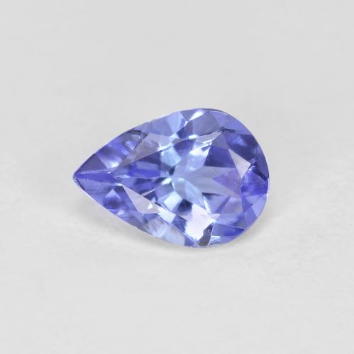 0.43 ct Blue Tanzanite Stone, Natural Tanzanite in Pear Facet Shape for Sale